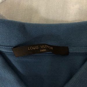 Light blue Louis Vuitton men polo shirt